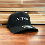 Load image into Gallery viewer, ATTYX 5 Panel Curved Brim Black Otto Cap
