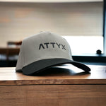 Load image into Gallery viewer, ATTYX 5 Panel Curved Brim Charcoal/Black Otto Cap
