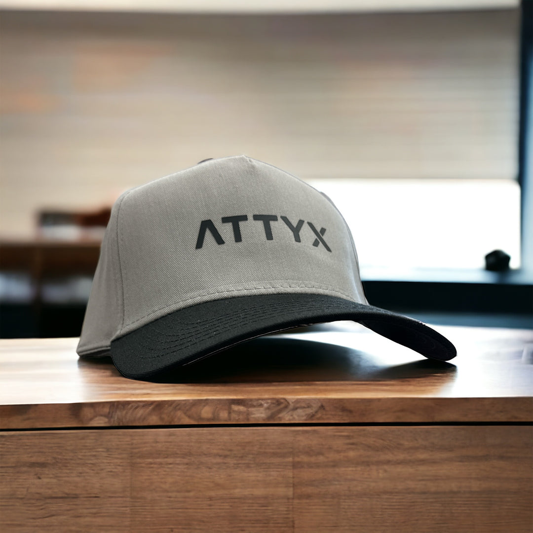 ATTYX 5 Panel Curved Brim Charcoal/Black Otto Cap